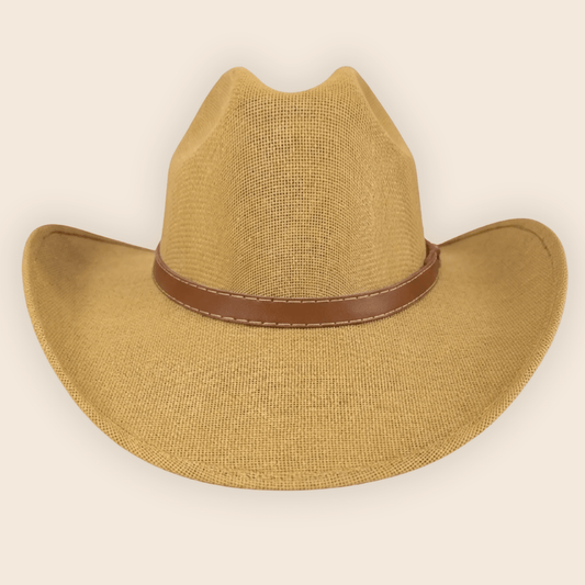 Sombrero Texana Yute Caqui (Caballero) - Monarcas Artesanías