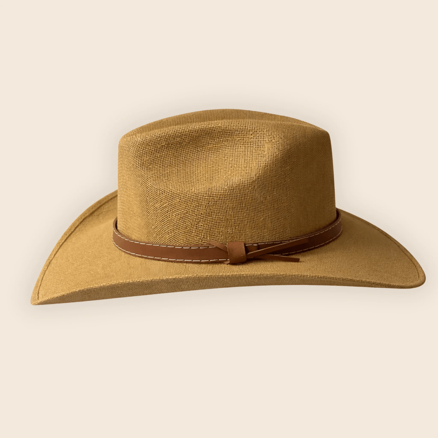 Sombrero Texana Yute Caqui (Caballero) - Monarcas Artesanías