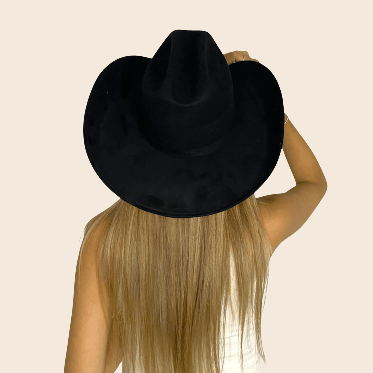 Sombrero Texana Negro (Unisex) - Monarcas Artesanías