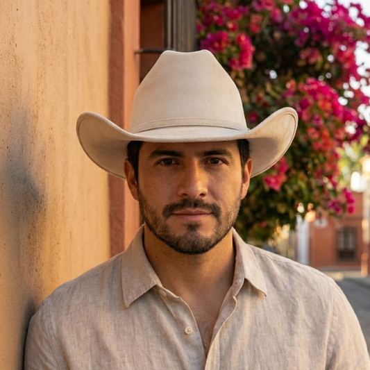 Sombrero Texana Gamuza Hueso (Caballero)