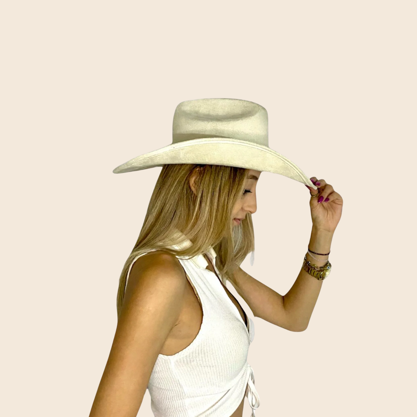 Sombrero Texana Hueso (Unisex)