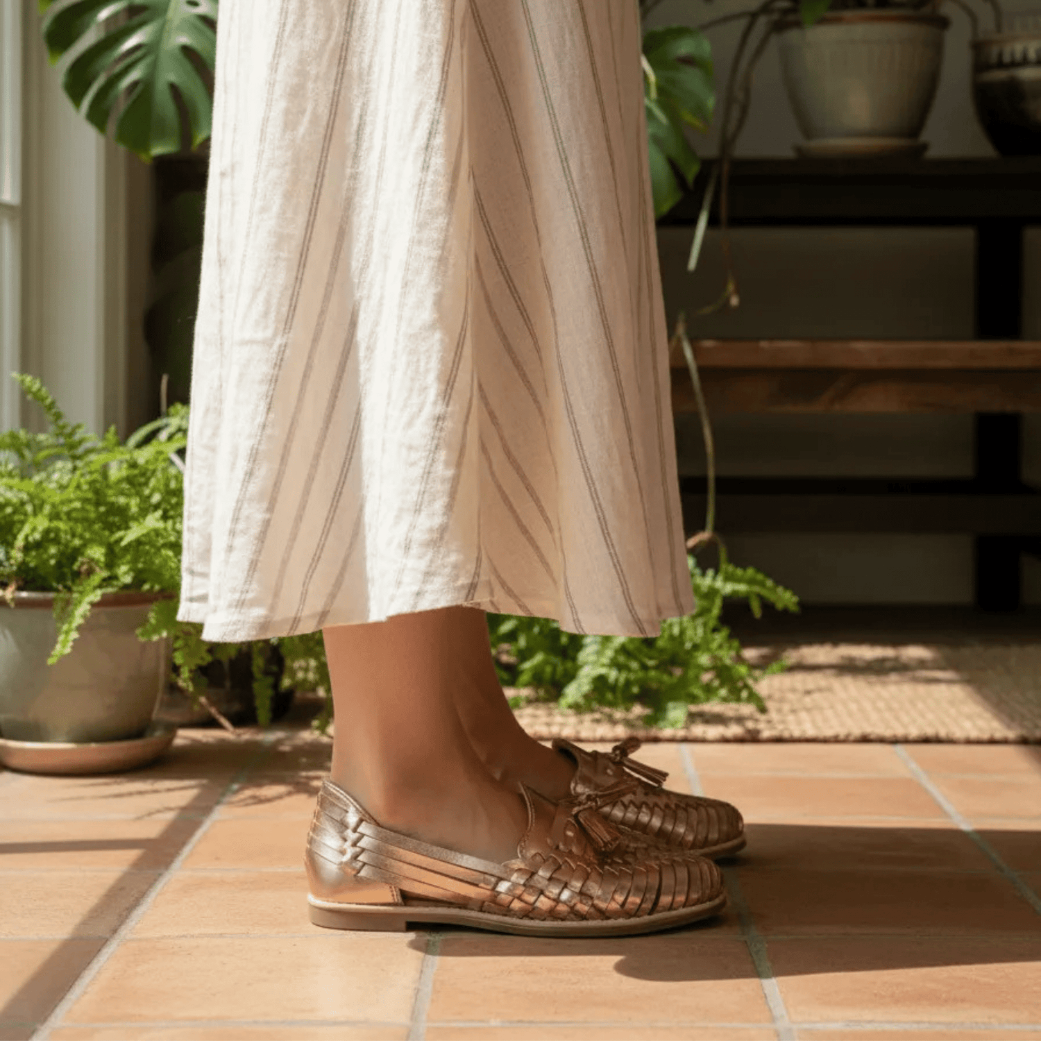 Flats Oro Rosado - Monarcas Artesanías