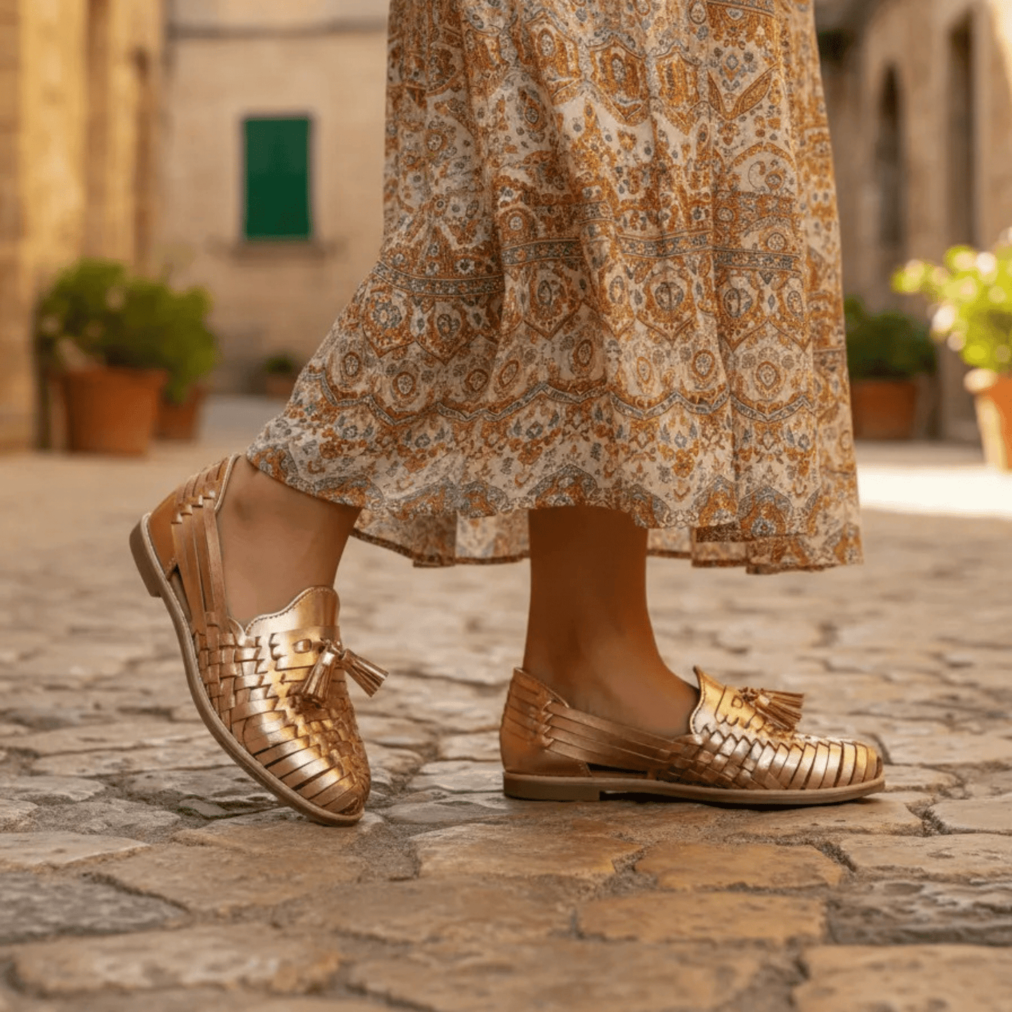 Flats Oro Rosado - Monarcas Artesanías