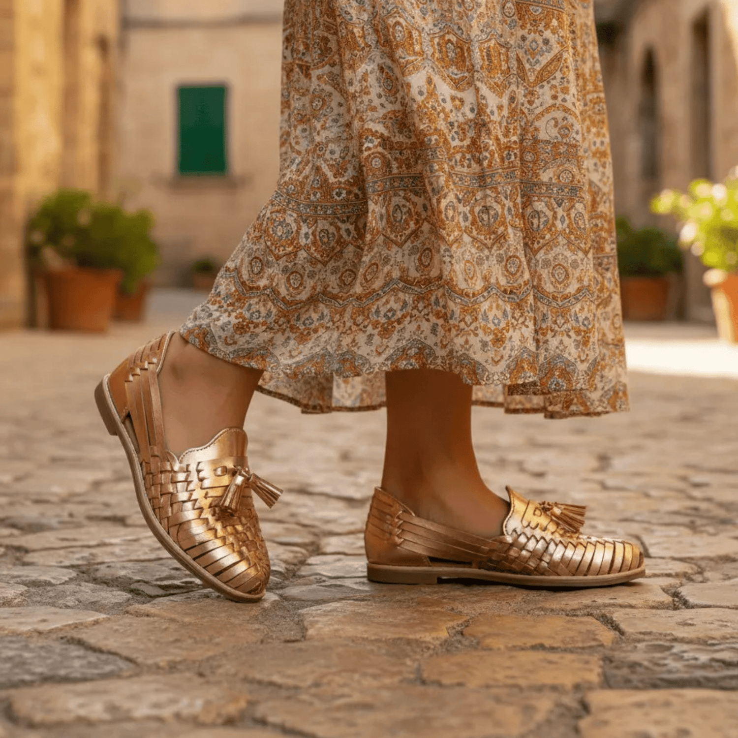 Flats Oro Rosado - Monarcas Artesanías