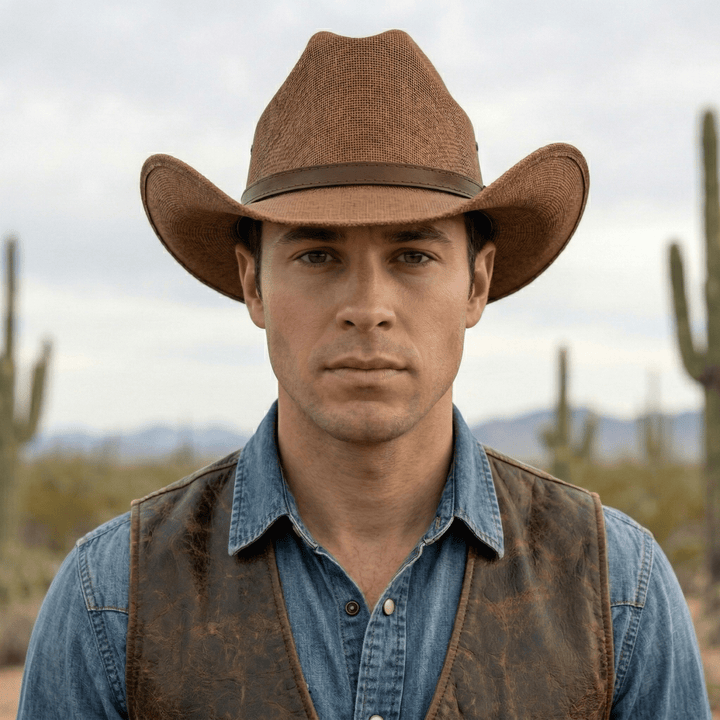 Sombrero Texana Yute Café (Caballero)