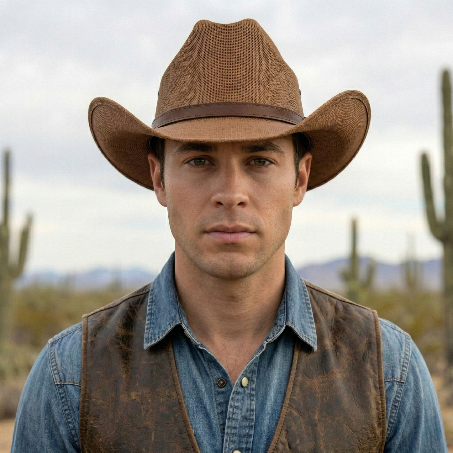 Sombrero Texana Yute Café (Caballero)