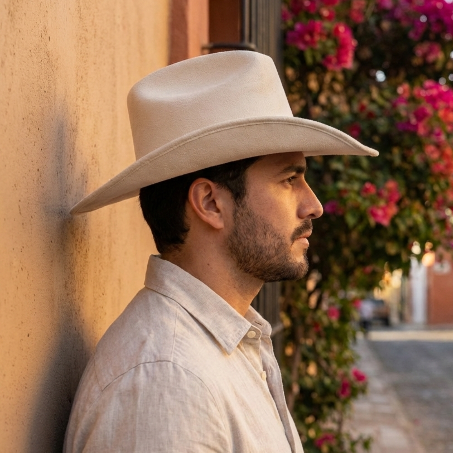 Sombrero Texana Gamuza Hueso (Caballero)