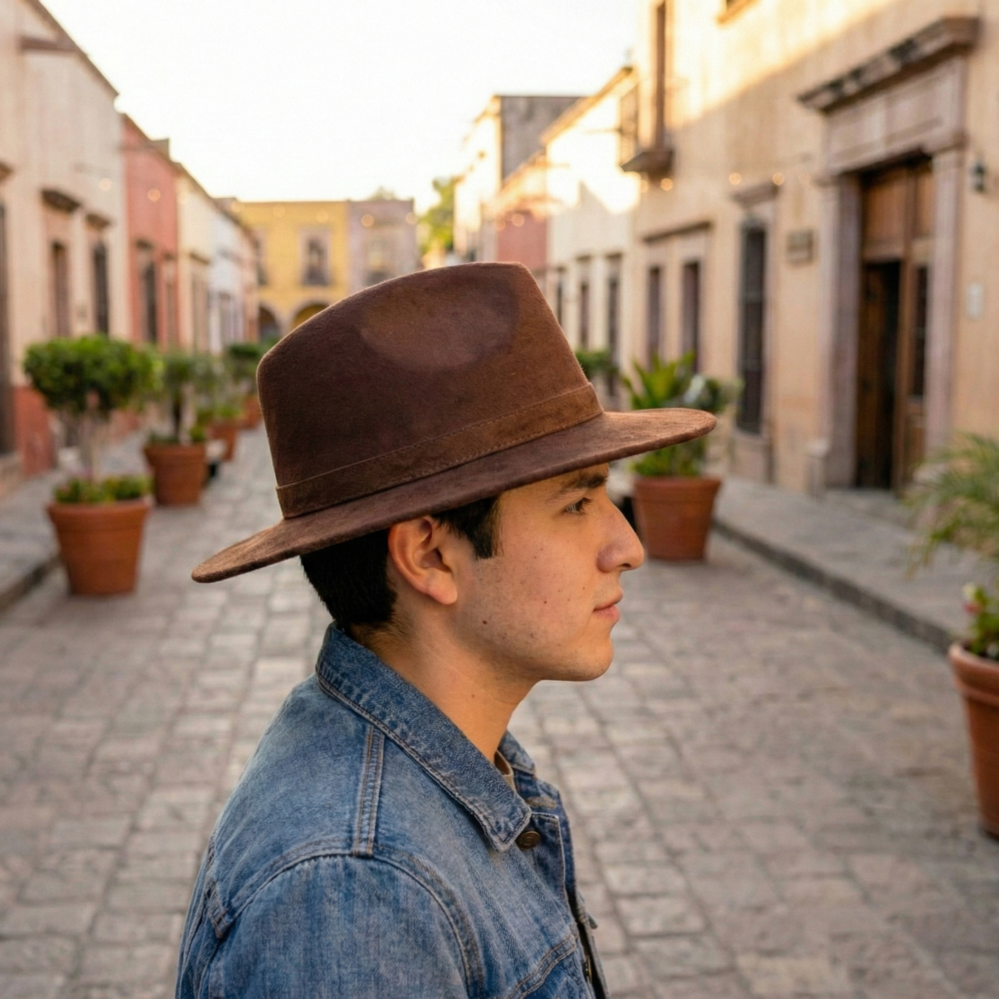 Sombrero Explorer Gamuza Cafe (Caballero)