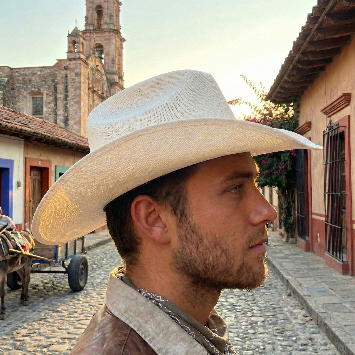 Sombrero Texana Yute Blanco (Caballero)