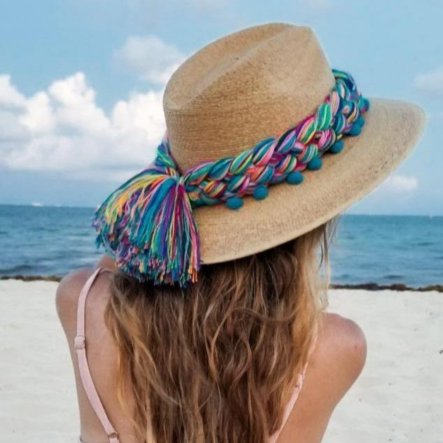 Sombrero Artesanal Mujer Playa Casual Trenza – Monarcas Artesanías